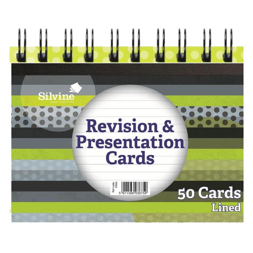 Silvine Twin Wire Spiral Bound Revision Cards